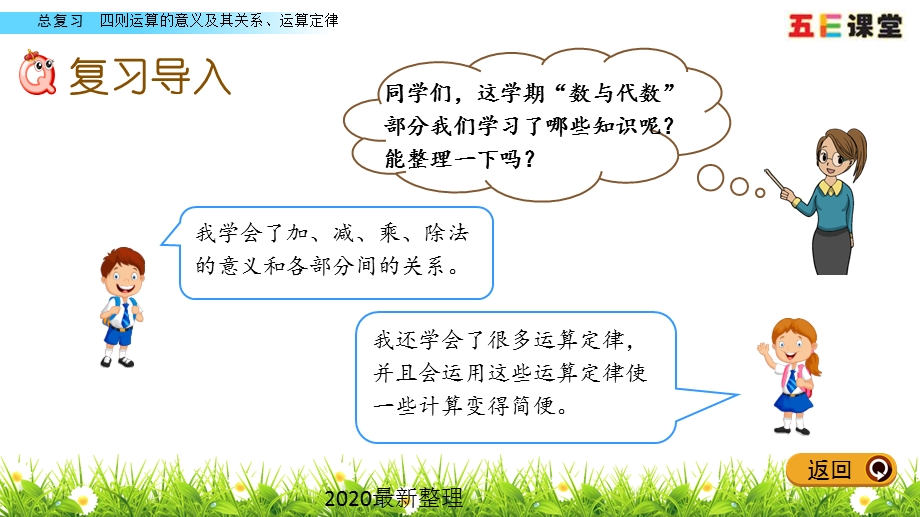 2020春人教版数学四年级下册-10.1-四则运算的意义及其关系、运算定律-优秀ppt课件.pptx_第2页