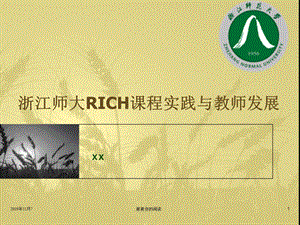 浙江师大RICH课程实践与教师发展课件.pptx