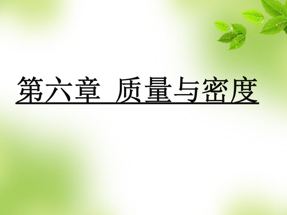 第六章《质量与密度》复习课件.ppt_第1页