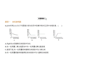 2020年河南化学中考复习练习ppt课件：专题十七-坐标图像题.pptx