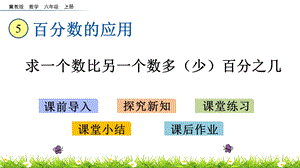 2020秋冀教版数学六年级-5.1-求一个数比另一个数多(少)百分之几-优秀教学ppt课件.pptx