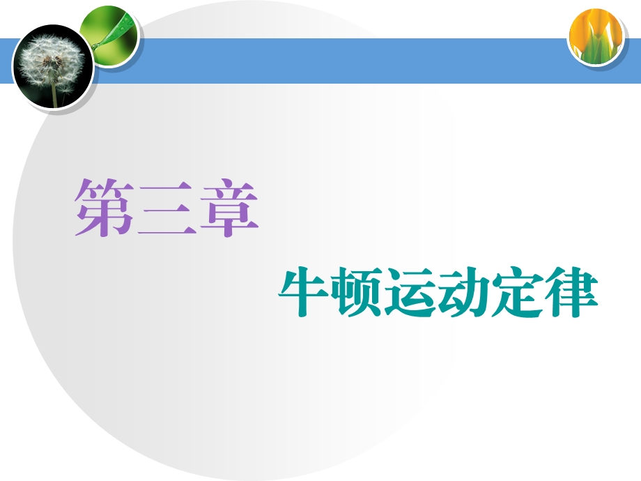 2020届高三物理一轮复习ppt课件：牛顿第一定律-牛顿第三定律.ppt_第1页