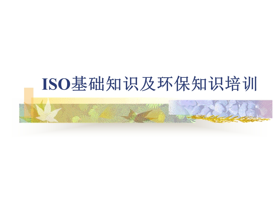 ISO基础知识及环保知识培训-课件.ppt_第1页