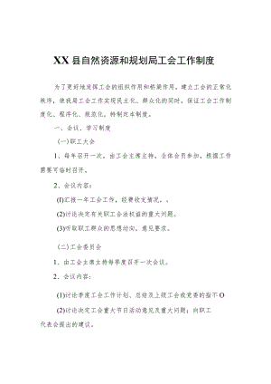 XX县自然资源和规划局工会工作制度.docx