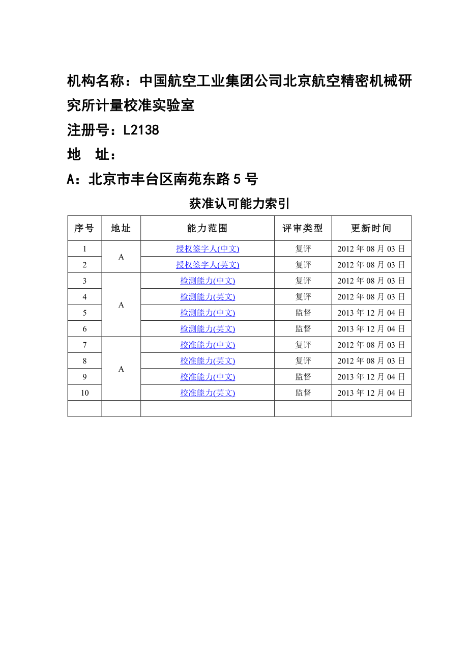 中国航空工业集团公司北京航空精密机械研究所计量校准实.doc_第1页