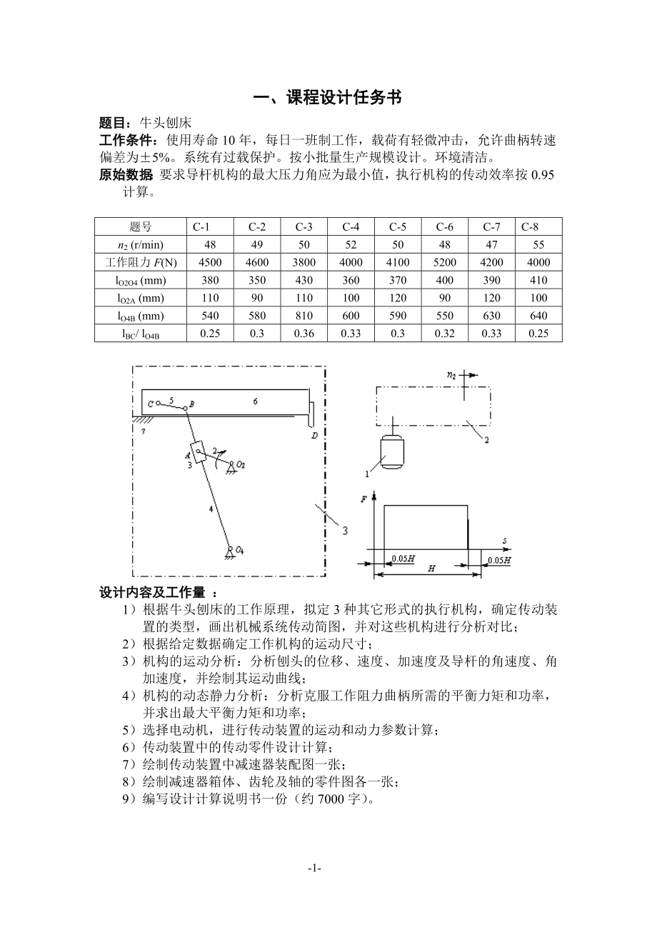 机械课程设计牛头刨床.doc_第2页