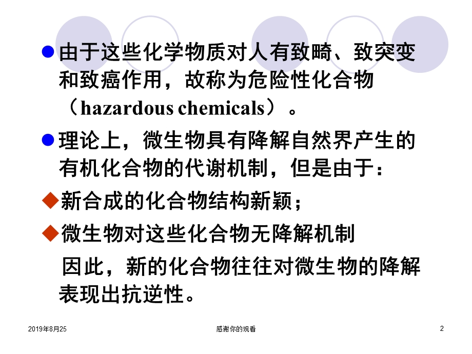 农药及其它危险性化合物的微生物降解课件.ppt_第2页