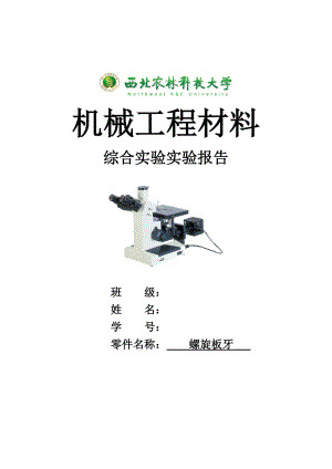 机械工程材料实验报告书.doc