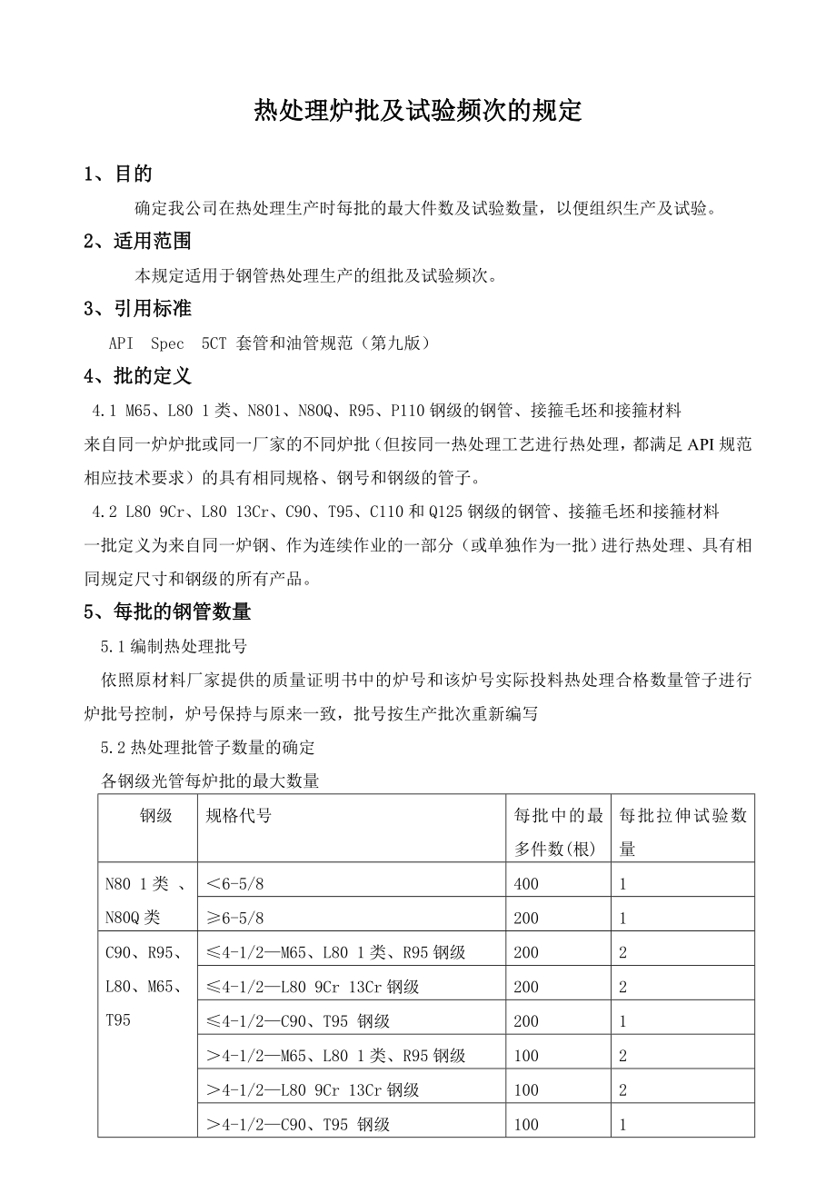 热处理批及试验频次的规定.doc_第1页