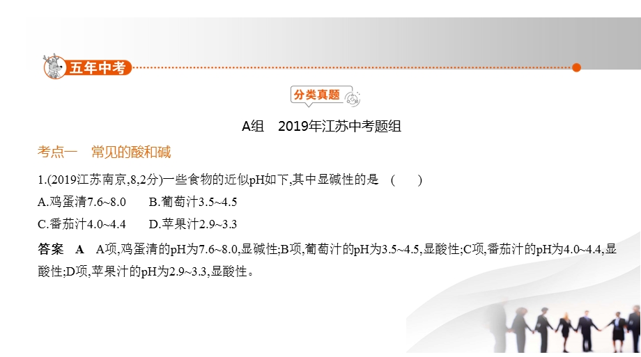 2020年江苏化学中考复习练习ppt课件：专题五-常见的酸和碱.pptx_第2页