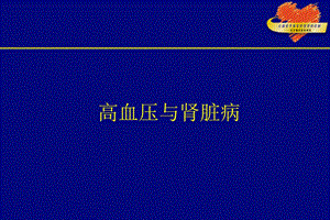 高血压与肾脏病 课件.ppt