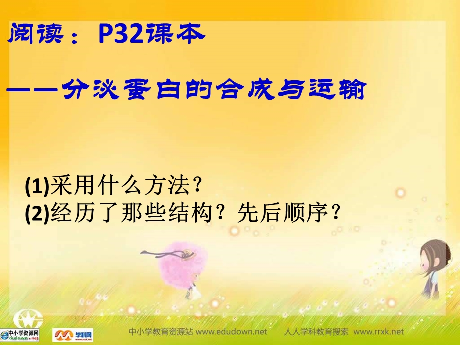 中图版生物必修1第二节《蛋白质的合成与运输》课件.ppt_第3页