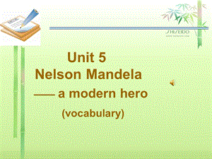 【集体备课原创ppt课件】必修一Unit-5--Nelson-Mandela--a-modern-hero.ppt