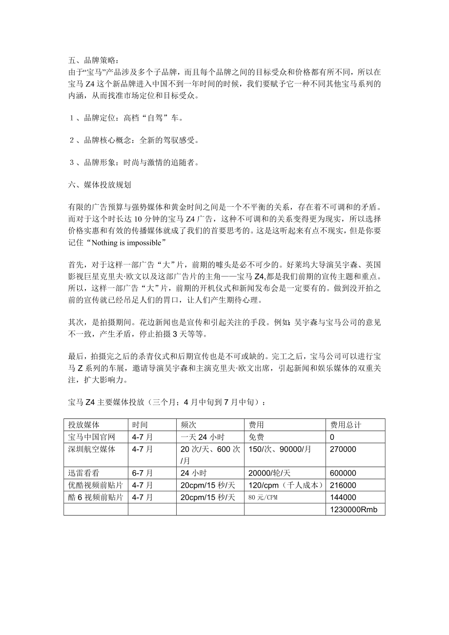 宝马Z4媒体投放计划书.doc_第2页