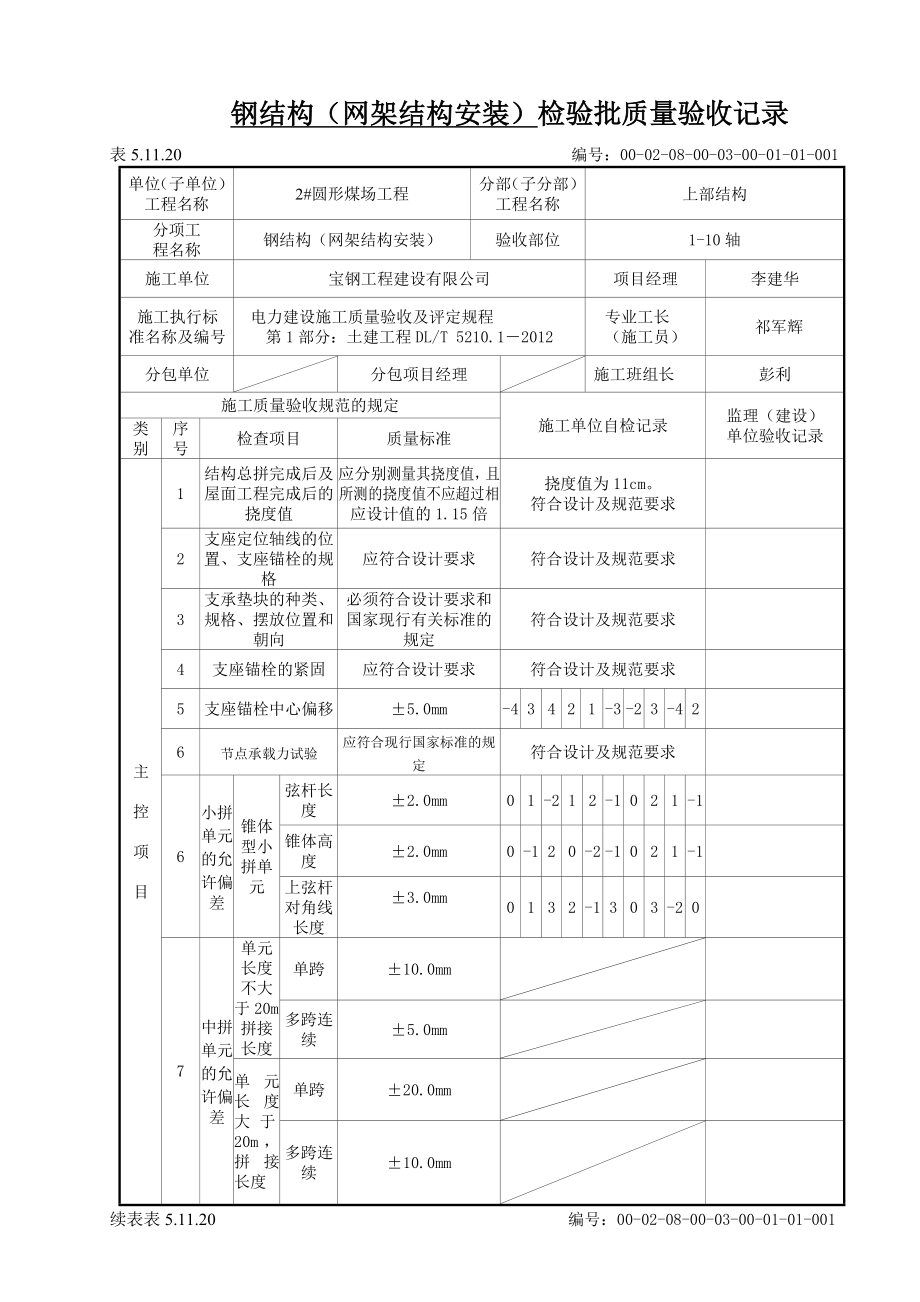 电厂2×1000MW超超临界燃煤发电机组工程检验批.doc_第2页