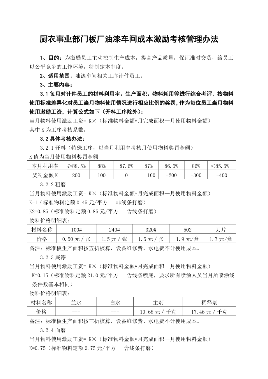 欧派门板厂油漆车间成本管理办法.doc_第2页