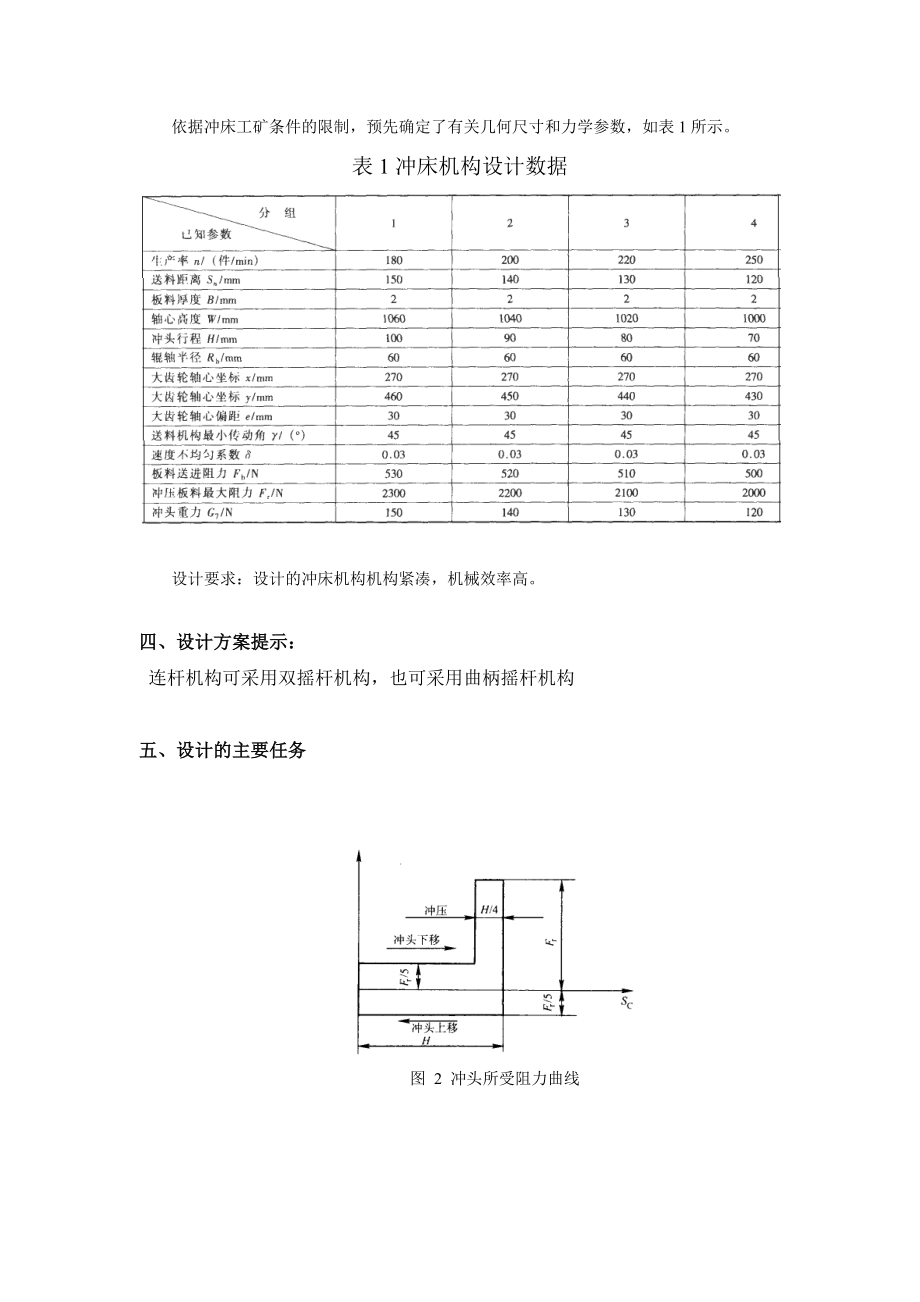 机械原理课程设计自动送料冲床机构的设计.doc_第3页