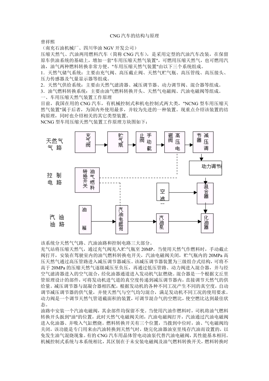 CNG汽车的结构与原理.doc_第1页