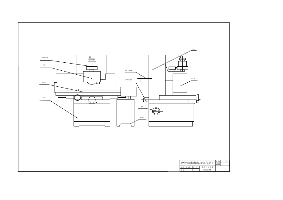 数控平面磨床设计（全套图纸） .doc_第1页