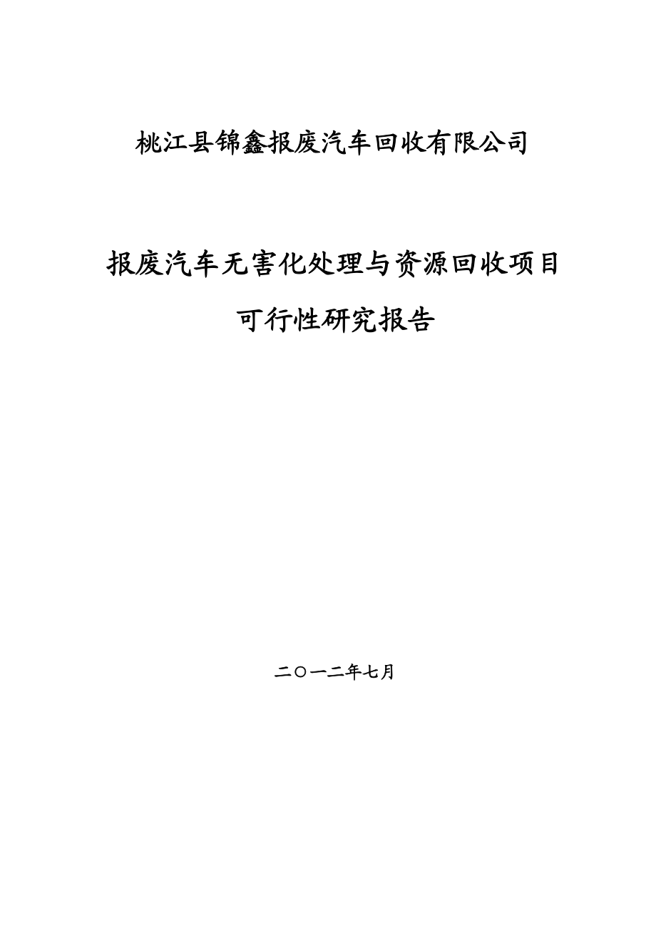 报废汽车拆解项目可行性研究报告.doc_第2页