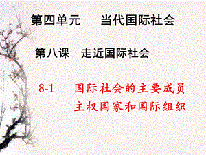 《国家社会的构成：主权国家和国际组织》(使用)解析课件.ppt