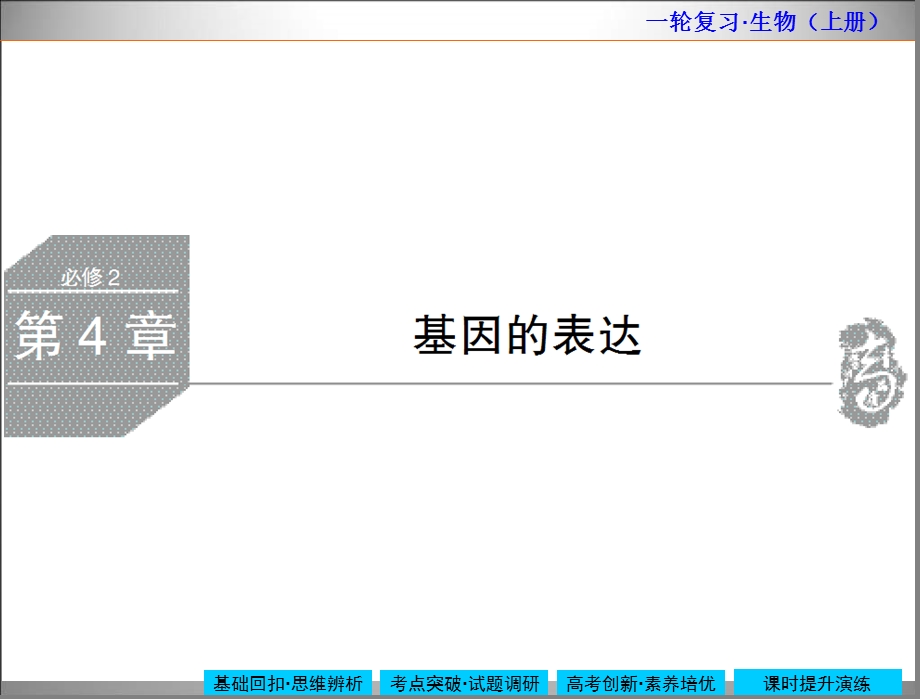 2015届高三生物一轮复习ppt课件 人教版 必修247基因指导蛋白质的合成基因对性状的控制.ppt_第1页