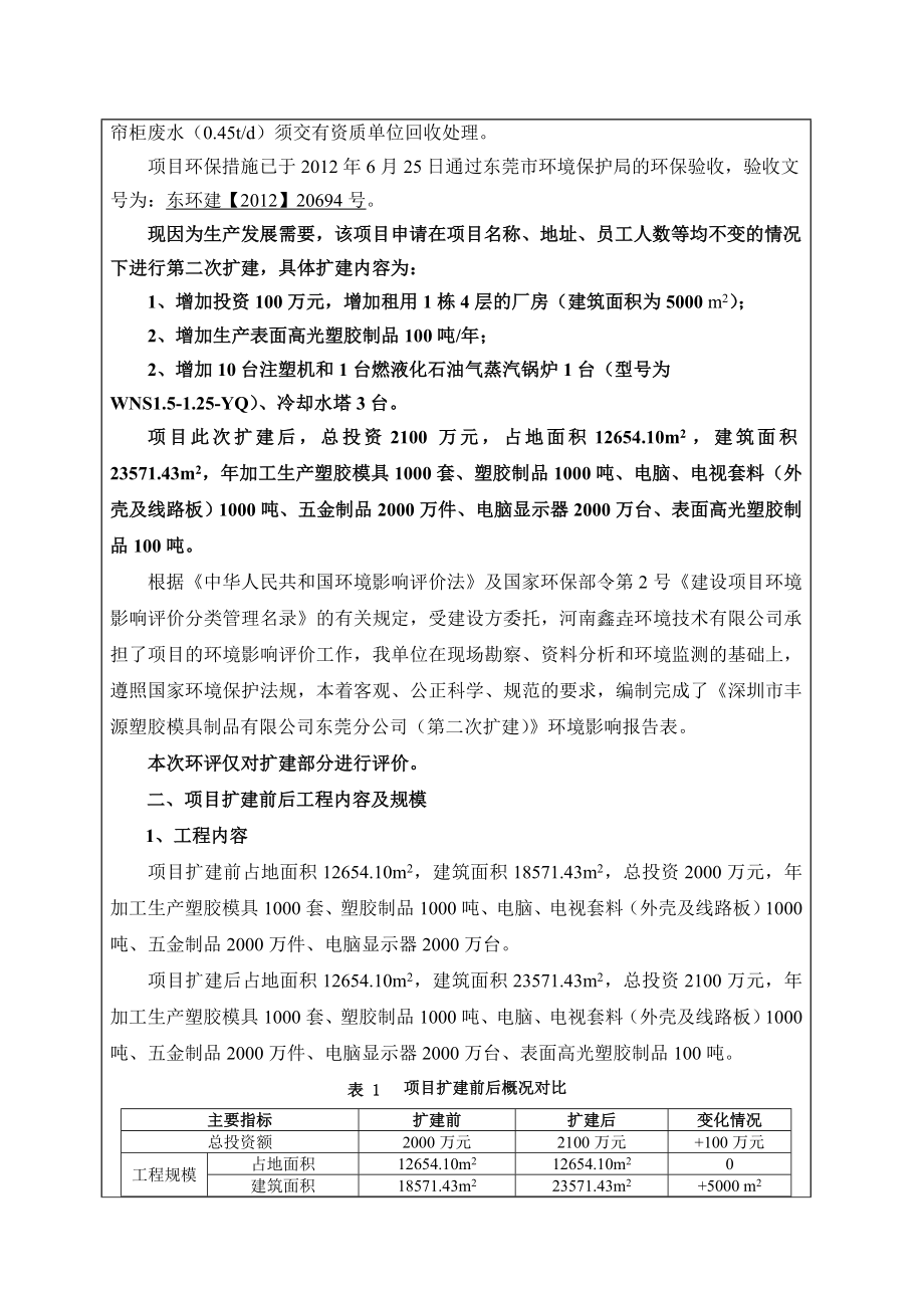 模版环境影响评价全本深圳市丰源塑胶模具制品有限公司东莞分公司2511.doc_第2页