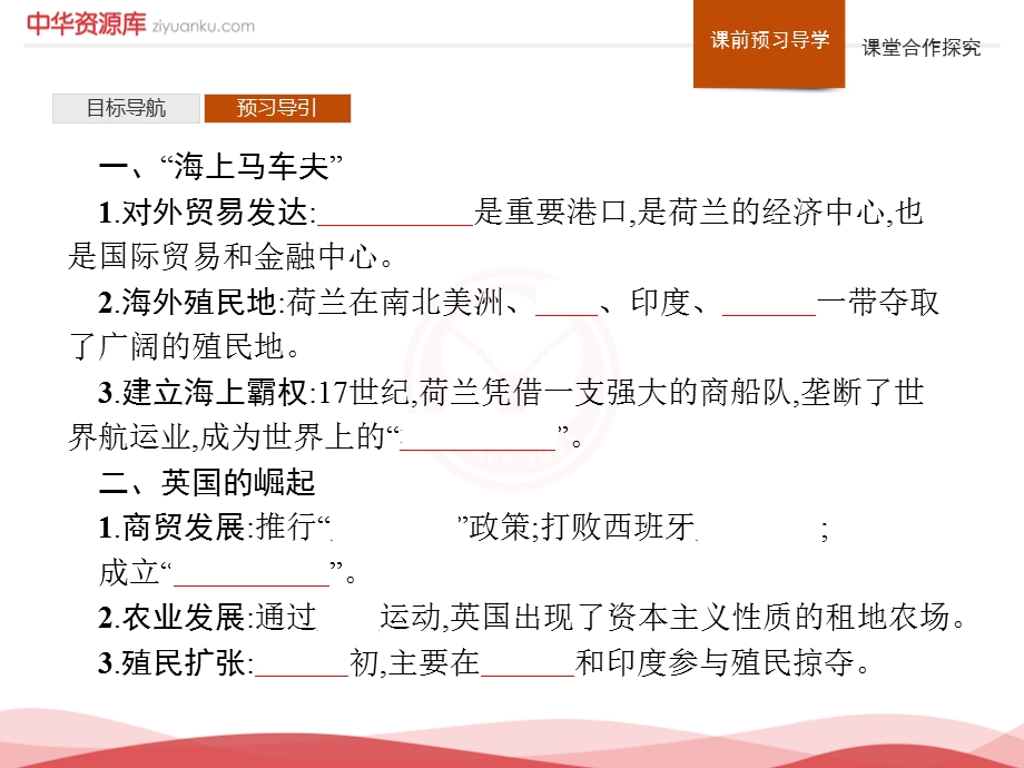 2017-2018学年高一历史人民版必修2预习导学ppt课件 血与火的征服与掠夺.ppt_第3页