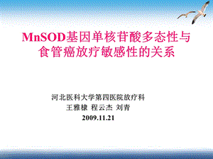 心脑血管药理、食管癌放疗增敏研究mnsod基因单核苷酸多态性与食管癌放疗敏感性课件.ppt