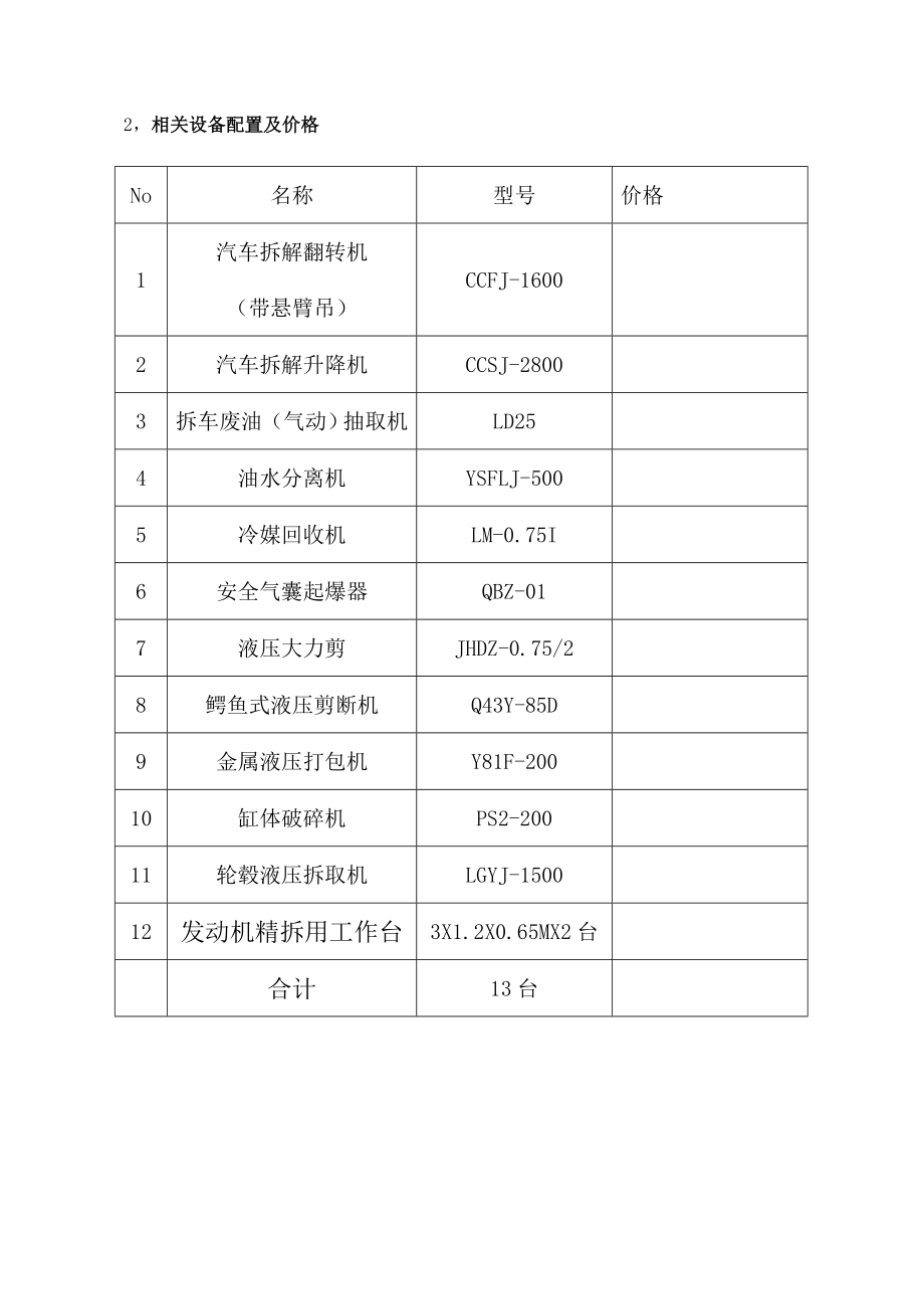 报废汽车拆解流程及设备配置方案.doc_第3页