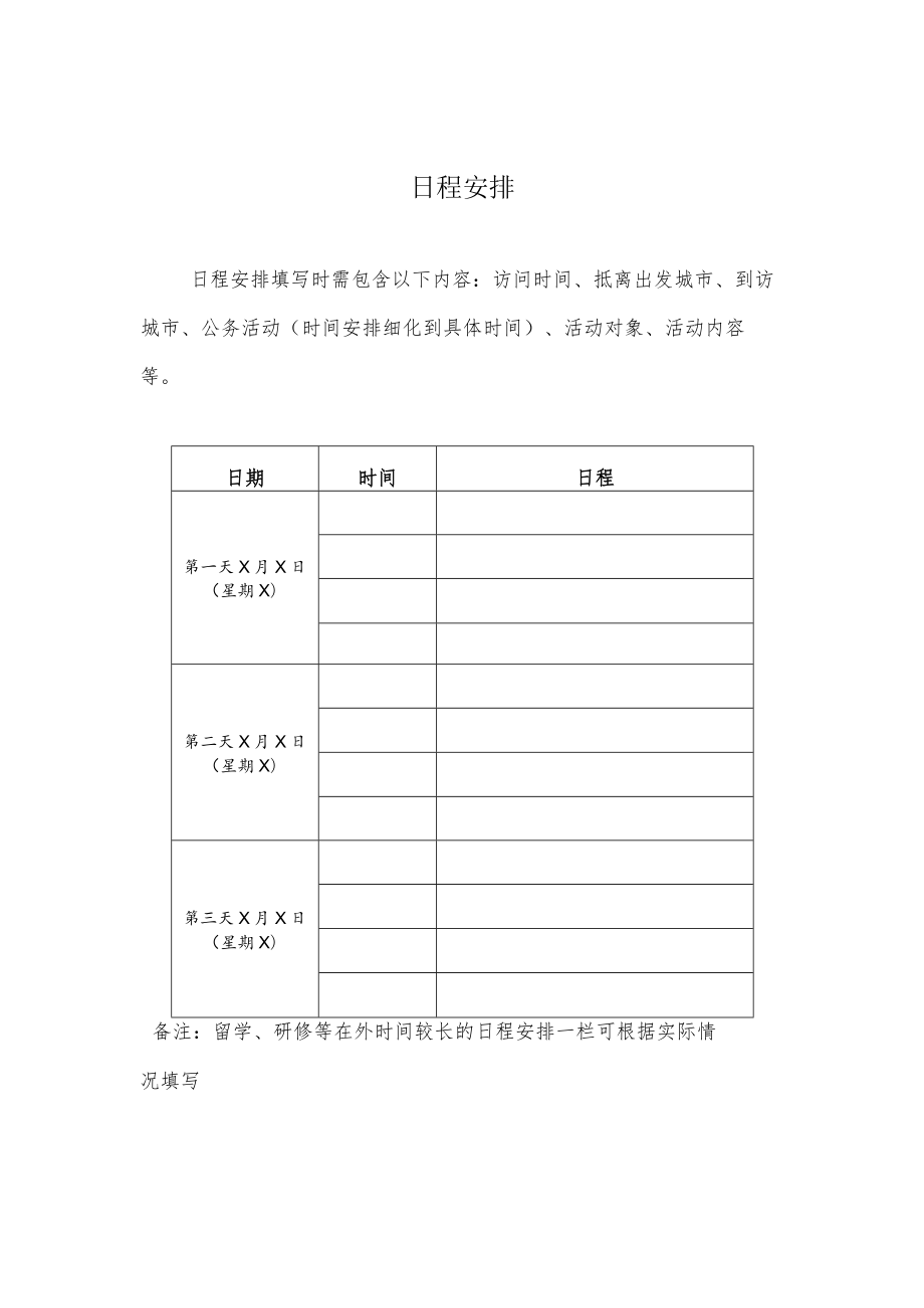 XX医药大学出访日程安排.docx_第1页