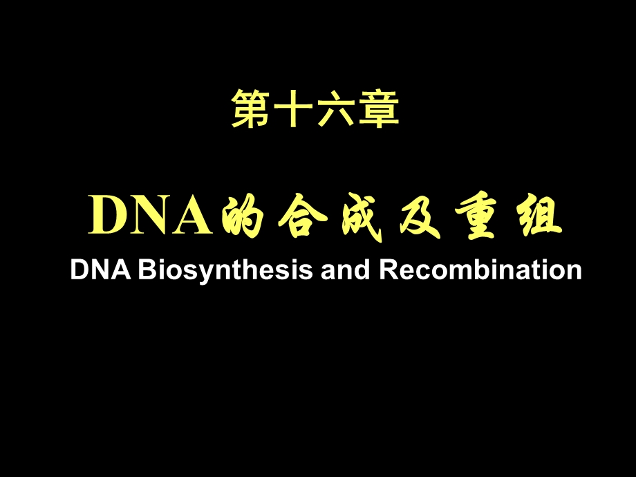 DNA的生物合成和损伤修复课件.ppt_第1页