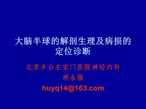 大脑半球的解剖生理与病损的定位诊断课件.ppt