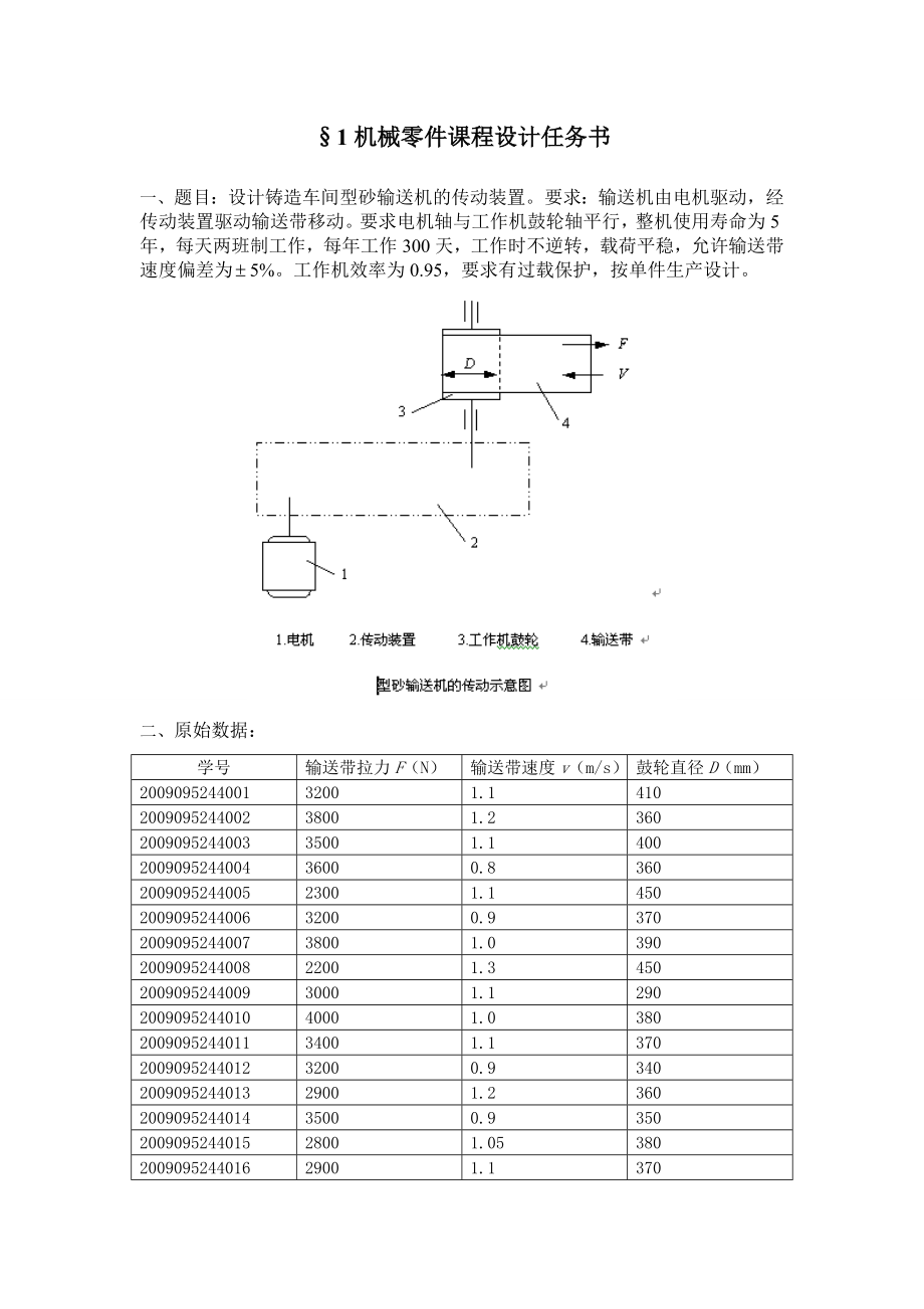 机械零件课程设计说明书铸造车间型砂输送机的传动装置减速器部件装配图.doc_第2页