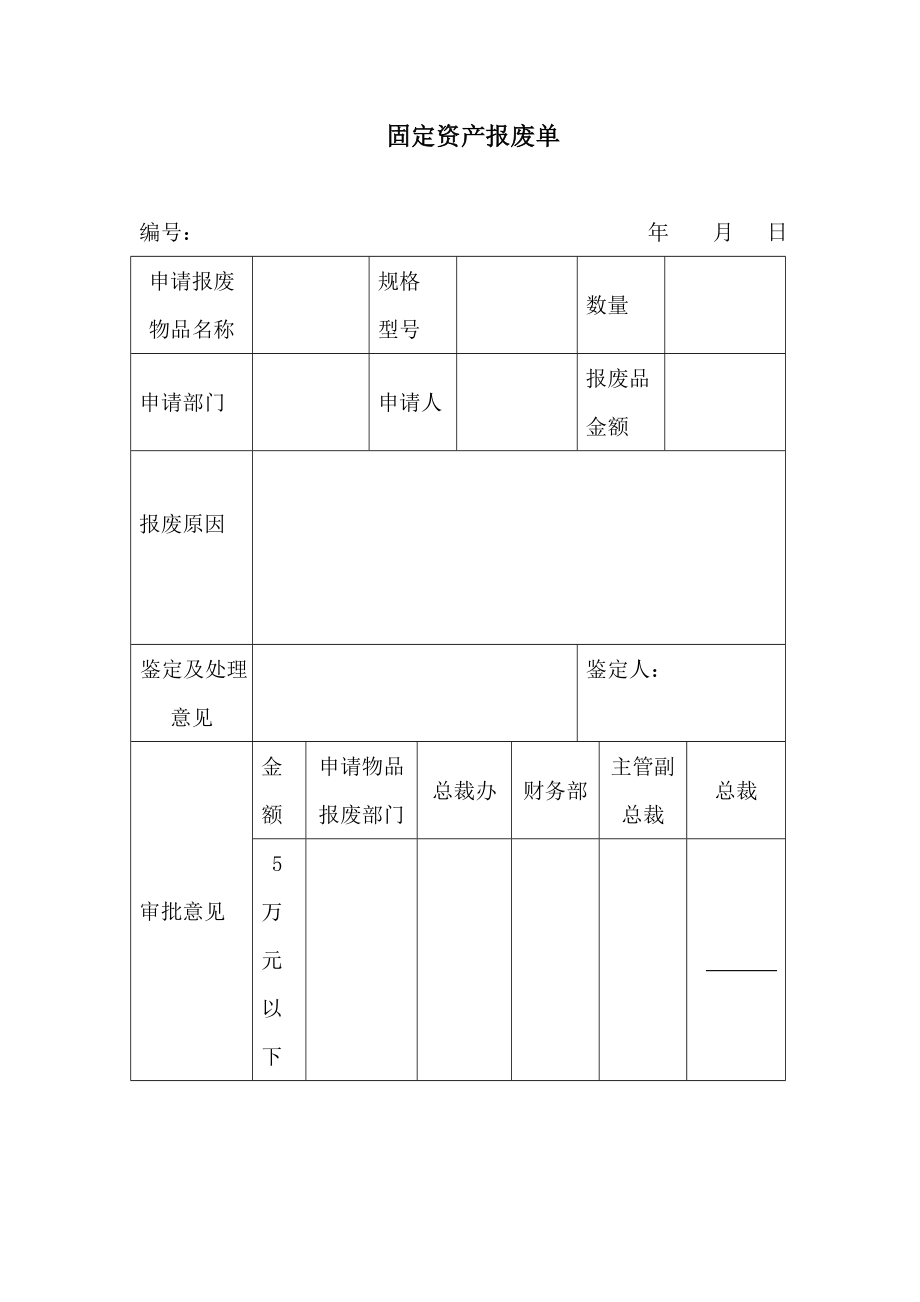 固定资产报废单.doc_第1页