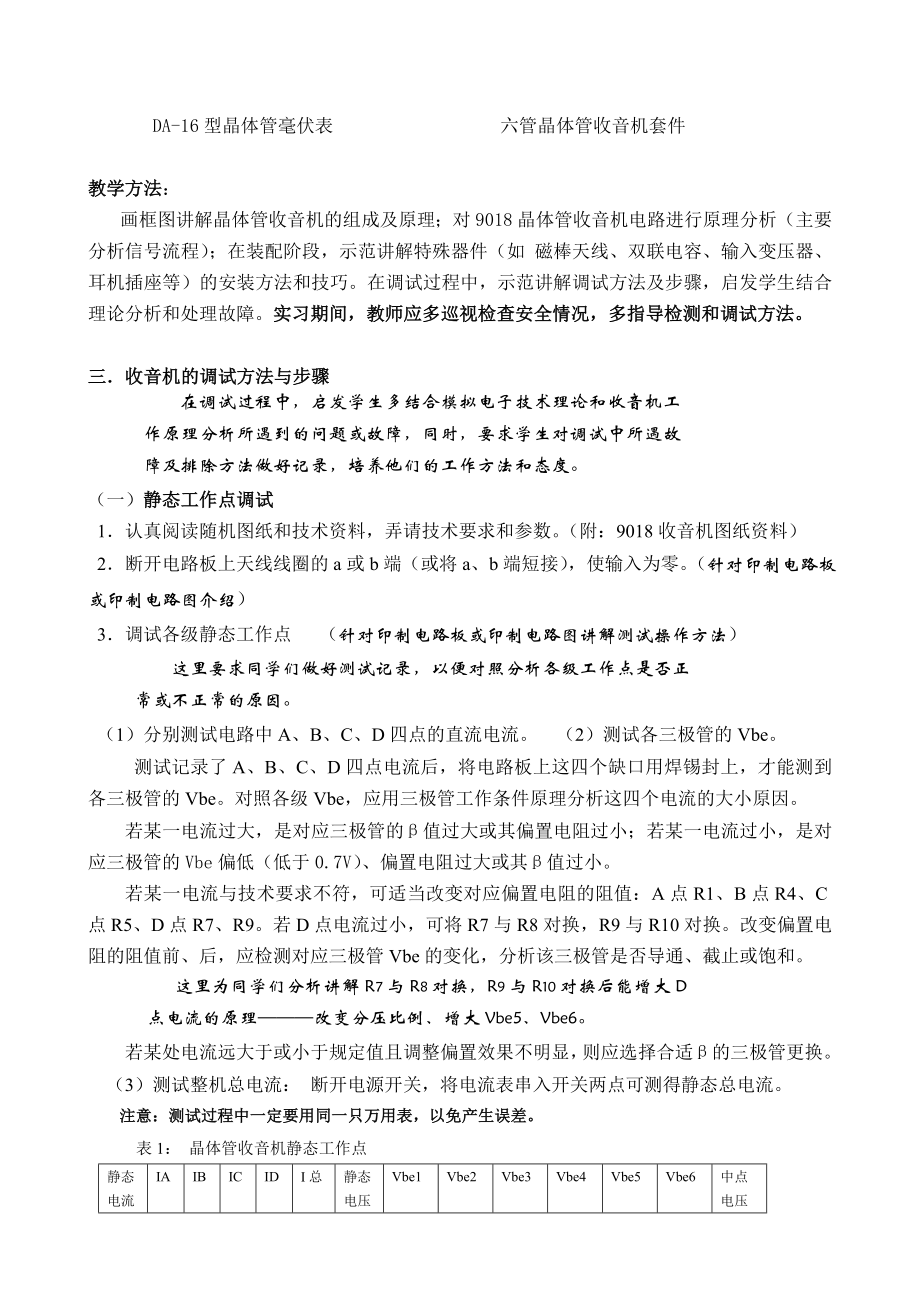 电子产品装配与调试练习教案.doc_第2页