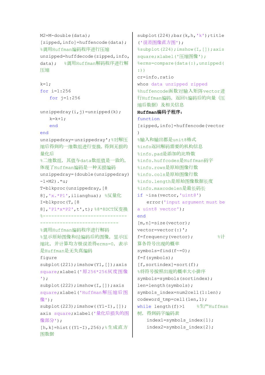 实验四 DCT变换HUFFman编码图像压缩.doc_第3页