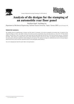 外文翻译汽车后底板的冲压模具设计分析英文版.doc
