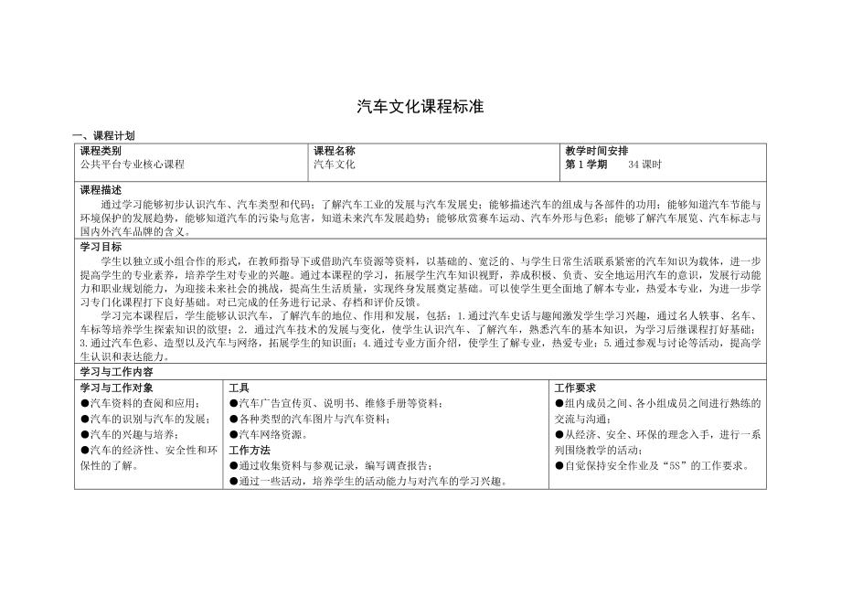 汽车文化课程标准.doc_第1页