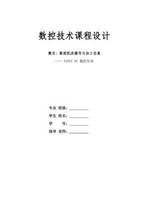 FANUC0I数控车床课程设计说明书.doc