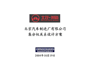 北京汽车制造厂有限公司战略规划实施及管理提升项目-集分权关系重点课件.ppt