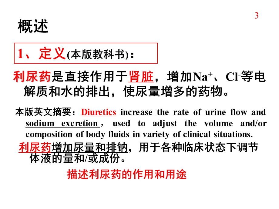 药理学ppt课件第22章 利尿药和脱水药-2014版.ppt_第3页