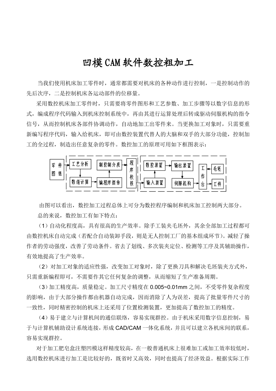 毕业设计（论文）数控设计凹模表面的CAM数控粗加工设计.doc_第3页