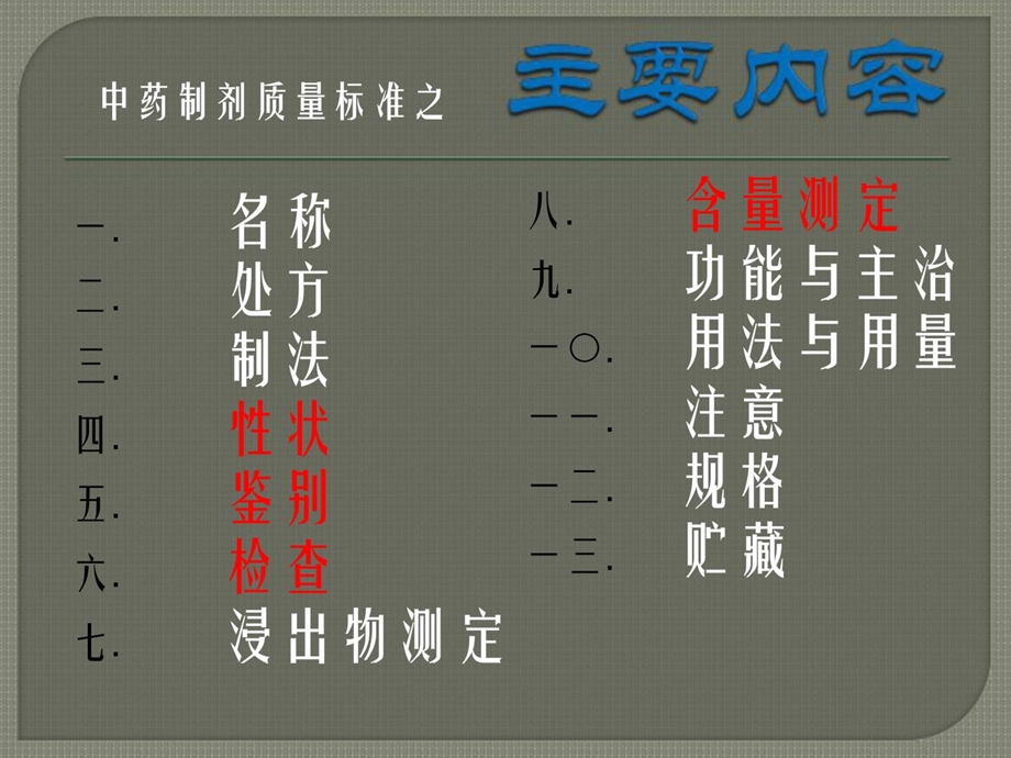 中药制剂剖析的主要内容和草拟说明_中医中药_医药卫生_专业资料课件.ppt_第2页