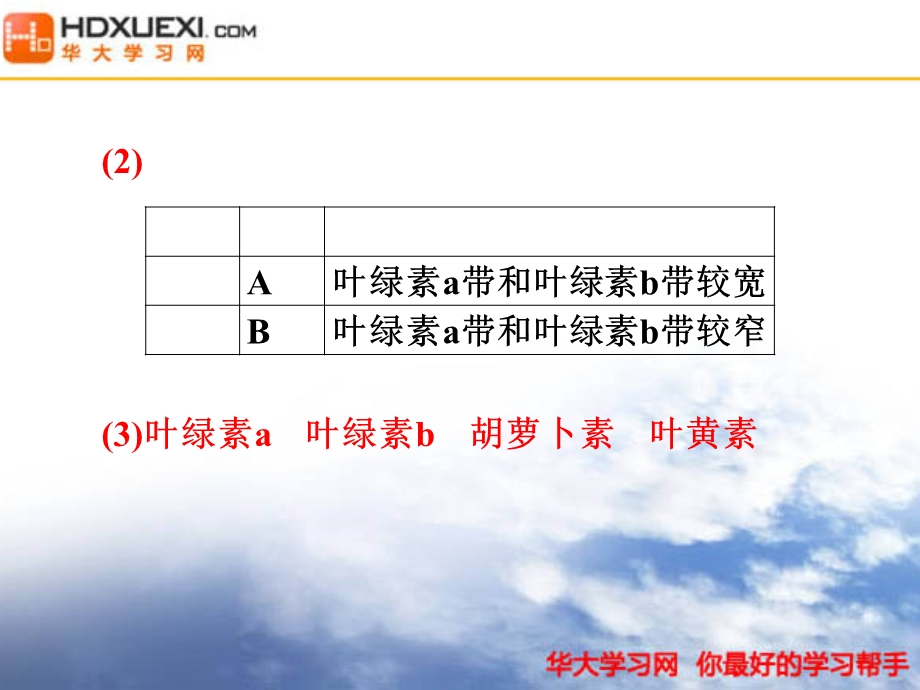 某兴趣小组同学想探究蔬菜不同叶片在叶绿 素含量上的区别选择 课件.ppt_第3页