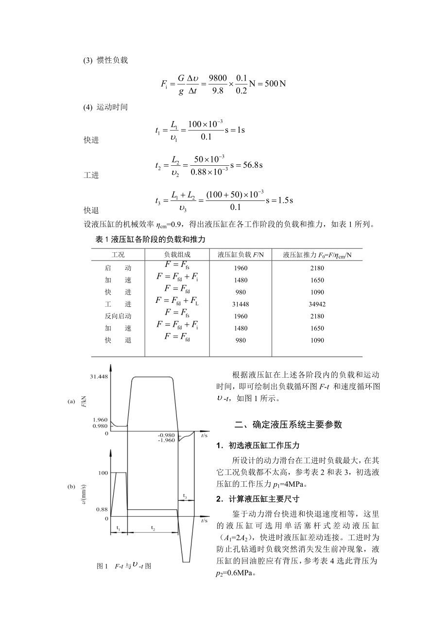 单面多轴钻孔组合机床动力滑台液压系统课程设计.doc_第2页