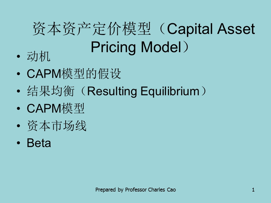 MBAppt课件资本资产定价模型(Capital-Asset-Pricing-Model).ppt_第1页