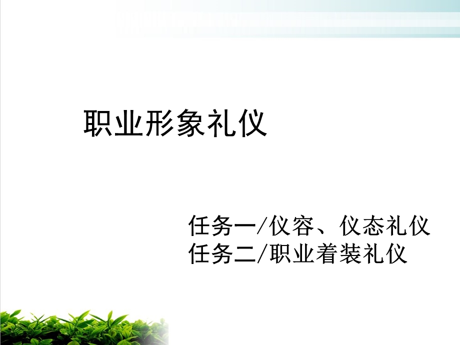 职业形象礼仪培训ppt课件模版.ppt_第1页