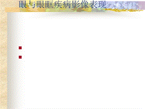 眼与眼眶疾病影像诊断课件.ppt