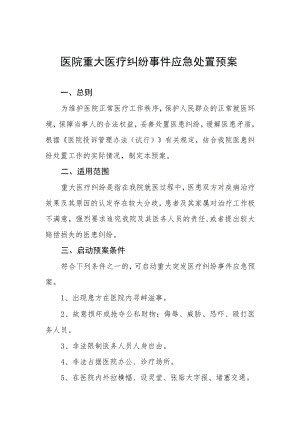 医院重大医疗纠纷事件应急处置预案.docx